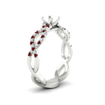 Load image into Gallery viewer, infinity-twist-diamond-semi-mount-engagement-ring-with-ruby-in-white-gold-FD11157SMRGRUDRANGLE3-NL-WG
