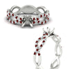 Load image into Gallery viewer, infinity-twist-diamond-semi-mount-engagement-ring-with-ruby-in-white-gold-FD11157SMRGRUDRANGLE3-NL-WG