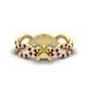 Load image into Gallery viewer, infinity-twist-diamond-semi-mount-engagement-ring-with-ruby-in-yellow-gold-FD11157SMRGRUDRANGLE3-NL-YG