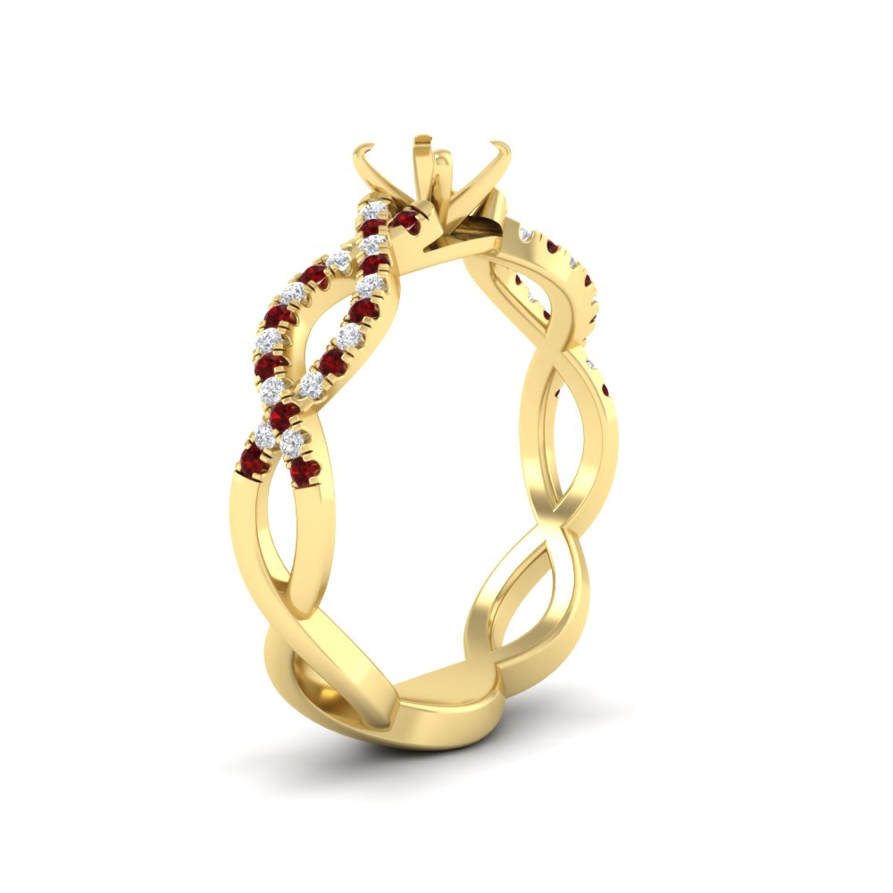 infinity-twist-diamond-semi-mount-engagement-ring-with-ruby-in-yellow-gold-FD11157SMRGRUDRANGLE3-NL-YG
