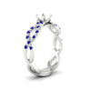 Load image into Gallery viewer, infinity-twist-diamond-semi-mount-engagement-ring-with-sapphire-in-white-gold-FD11157SMRGSABLANGLE3-NL-WG