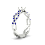 Load image into Gallery viewer, infinity-twist-diamond-semi-mount-engagement-ring-with-sapphire-in-white-gold-FD11157SMRGSABLANGLE3-NL-WG
