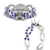 Load image into Gallery viewer, infinity-twist-diamond-semi-mount-engagement-ring-with-sapphire-in-white-gold-FD11157SMRGSABLANGLE3-NL-WG