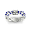 Load image into Gallery viewer, infinity-twist-diamond-semi-mount-engagement-ring-with-sapphire-in-white-gold-FD11157SMRGSABLANGLE3-NL-WG