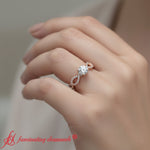 Load image into Gallery viewer, infinity-twist-luxe-engagement-ring-rose-gold-fd11157r-ro-model
