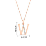 Load image into Gallery viewer, inital-diamond-w-alphabet-with-chain-in-FDPD11292W-NL-RG
