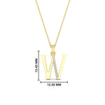 Load image into Gallery viewer, inital-diamond-w-alphabet-with-chain-in-FDPD11292W-NL-YG
