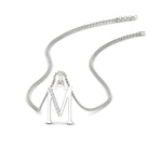 Load image into Gallery viewer, initial-alphabet-m-diamond-pendant-necklace-in-FDPD11292MSLEEP-NL-WG
