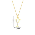 Load image into Gallery viewer, initial-charms-alphabet-y-diamond-pendant-in-FDPD11292Y-NL-YG
