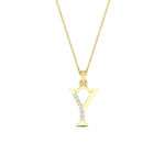 Load image into Gallery viewer, initial-charms-alphabet-y-diamond-pendant-in-FDPD11292Y-NL-YG
