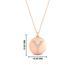 Load image into Gallery viewer, Initial Diamond Disc Pendant
