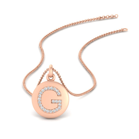 Initial Diamond Disc Pendant