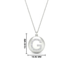 Load image into Gallery viewer, Initial Diamond Disc Pendant
