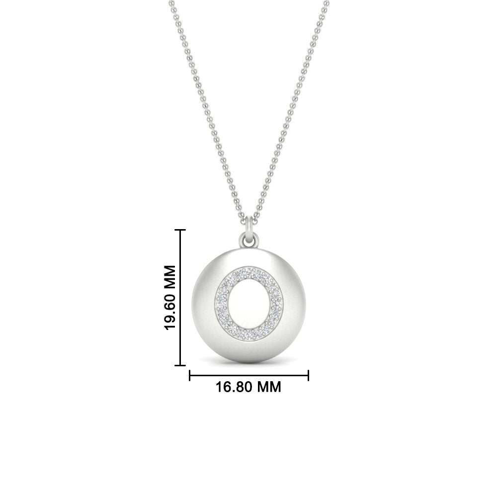 Initial Diamond Disc Pendant