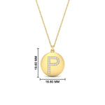 Load image into Gallery viewer, Initial Diamond Disc Pendant
