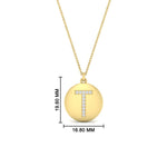Load image into Gallery viewer, initial-t-on-disc-pendant-in-yellow-gold-FDPD11312TANGLE1-NL-YG-HW
