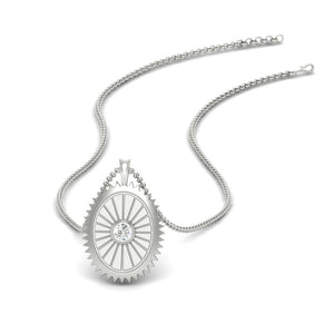 Inner Light Solitaire Medallion Pendant