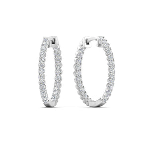 Inside Out Diamond Hoop Earrings