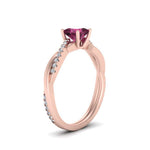 Load image into Gallery viewer, intertwined-princess-cut-pink-sapphire-wedding-ring-in-rose-gold-FD8253PRRGSADRPI-NL-RG-GS.jpg
