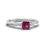 Load image into Gallery viewer, intertwined-princess-cut-pink-sapphire-wedding-ring-in-white-gold-FD8253PRRGSADRPI-NL-WG-GS.jpg
