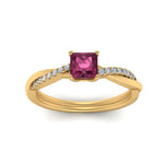 Load image into Gallery viewer, intertwined-princess-cut-pink-sapphire-wedding-ring-in-yellow-gold-FD8253PRRGSADRPI-NL-YG-GS.jpg
