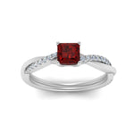 Load image into Gallery viewer, intertwined-princess-cut-ruby-wedding-ring-in-white-gold-FD8253PRRGRUDR-NL-WG-GS.jpg
