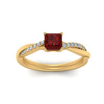 Load image into Gallery viewer, intertwined-princess-cut-ruby-wedding-ring-in-yellow-gold-FD8253PRRGRUDR-NL-YG-GS.jpg
