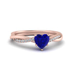 Load image into Gallery viewer, intertwined-shank-heart-shaped-sapphire-engagement-ring-in-rose-gold-FD8253HTRGSABL-NL-RG-GS