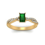 Load image into Gallery viewer, Intertwining Emerald Cut Gemstone Ring
