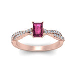 Load image into Gallery viewer, Intertwining Emerald Cut Gemstone Ring
