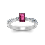 Load image into Gallery viewer, Intertwining Emerald Cut Gemstone Ring

