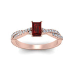 Load image into Gallery viewer, Intertwining Emerald Cut Gemstone Ring
