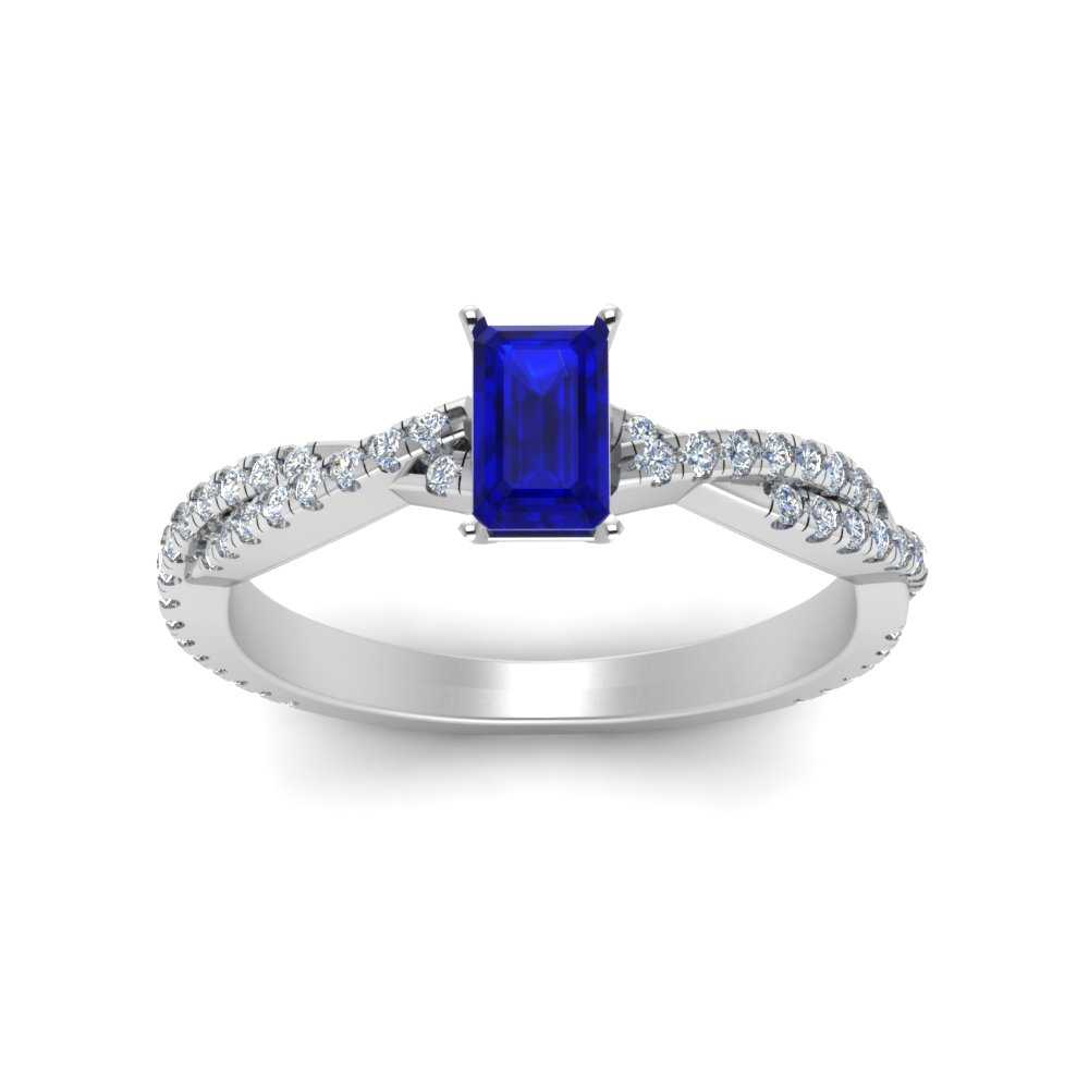 Intertwining Emerald Cut Gemstone Ring