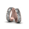 Load image into Gallery viewer, Intricate Gay Pride Wedding Rings