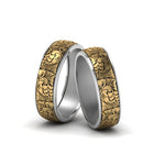 Load image into Gallery viewer, Intricate Gay Pride Wedding Rings
