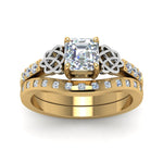 Load image into Gallery viewer, irish-asscher-cut-diamond-bridal-ring-set-in-yellow-gold-FDENS2255B4ASANGLE5-NL-YG_443aa674-fc24-4198-a072-3baa85bb5e37?v=1757052264

