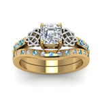 Load image into Gallery viewer, irish-asscher-cut-diamond-bridal-ring-set-with-blue-topaz-in-yellow-gold-FDENS2255B4ASGICBLTOANGLE5-NL-YG_30d36c3a-6307-455d-a331-957984005b3f?v=1757052264
