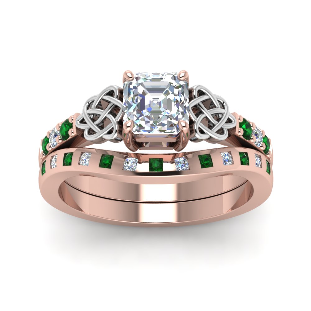 irish-asscher-cut-diamond-bridal-ring-set-with-emerald-in-rose-gold-FDENS2255B4ASGEMGRANGLE5-NL-RG?v=1757052143