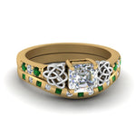 Load image into Gallery viewer, irish-asscher-cut-diamond-bridal-ring-set-with-emerald-in-yellow-gold-FDENS2255B4ASGEMGR-NL-YG_5d754eb6-596d-49af-af60-1f30e6671227?v=1757052264
