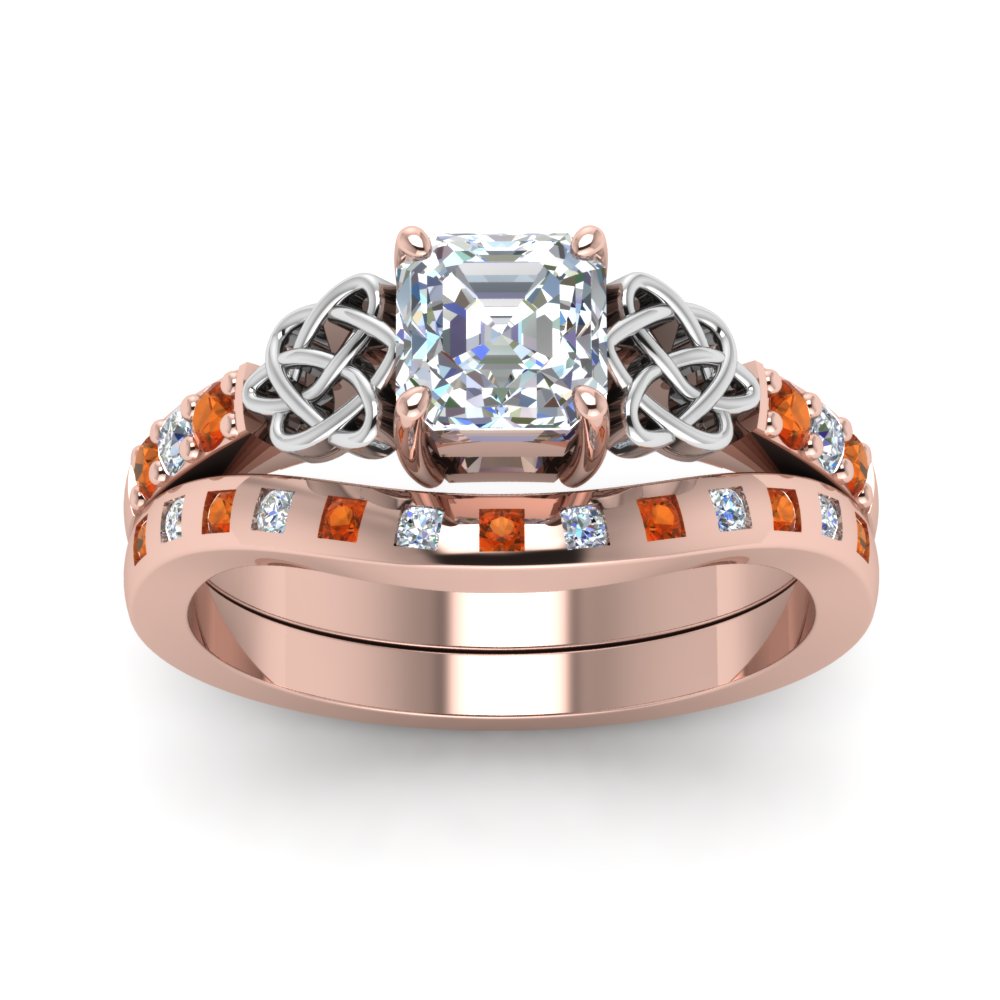 irish-asscher-cut-diamond-bridal-ring-set-with-orange-sapphire-in-rose-gold-FDENS2255B4ASGSAORANGLE5-NL-RG?v=1757052145