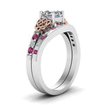 Load image into Gallery viewer, irish-asscher-cut-diamond-bridal-ring-set-with-pink-sapphire-in-white-gold-FDENS2255B4ASGSADRPIANGLE2-NL-WG_90706b26-2599-4865-8a40-084b36fcfaa0?v=1757052265
