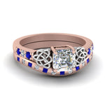 Load image into Gallery viewer, irish-asscher-cut-diamond-bridal-ring-set-with-sapphire-in-rose-gold-FDENS2255B4ASGSABL-NL-RG_a8653750-9e66-4f01-b798-79caafb53edf?v=1757052264
