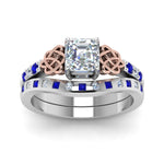 Load image into Gallery viewer, irish-asscher-cut-diamond-bridal-ring-set-with-sapphire-in-white-gold-FDENS2255B4ASGSABLANGLE5-NL-WG?v=1757052145
