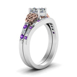 Load image into Gallery viewer, irish-asscher-cut-diamond-bridal-ring-set-with-violet-topaz-in-white-gold-FDENS2255B4ASGVITOANGLE2-NL-WG?v=1757052145
