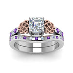 Load image into Gallery viewer, irish-asscher-cut-diamond-bridal-ring-set-with-violet-topaz-in-white-gold-FDENS2255B4ASGVITOANGLE5-NL-WG_39cbeb87-7776-464b-8572-cceaad8d79c2?v=1757052264
