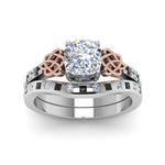 Load image into Gallery viewer, irish-cushion-cut-bridal-ring-set-with-black-diamond-in-white-gold-FDENS2255B4CUGBLACKANGLE5-NL-WG_190711c0-07d7-40c9-89dc-274fb90bf621?v=1757052278
