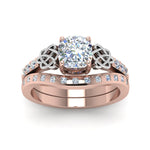 Load image into Gallery viewer, irish-cushion-cut-diamond-bridal-ring-set-in-rose-gold-FDENS2255B4CUANGLE5-NL-RG_f91e151e-e19a-4801-ab5d-98e83a7c84a7?v=1757052277
