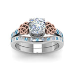 Load image into Gallery viewer, irish-cushion-cut-diamond-bridal-ring-set-with-blue-topaz-in-white-gold-FDENS2255B4CUGICBLTOANGLE5-NL-WG_fca6cf68-03b4-494e-9eb7-684ddf874eb3?v=1757052278
