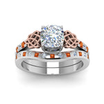 Load image into Gallery viewer, irish-cushion-cut-diamond-bridal-ring-set-with-orange-sapphire-in-white-gold-FDENS2255B4CUGSAORANGLE5-NL-WG_f7fd6b28-101f-473f-9405-5ae329a00ccd?v=1757052277
