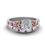 Load image into Gallery viewer, irish-cushion-cut-diamond-bridal-ring-set-with-pink-sapphire-in-white-gold-FDENS2255B4CUGSADRPI-NL-WG_79d67a02-814e-4a3a-a6f8-81100f271361?v=1757052277
